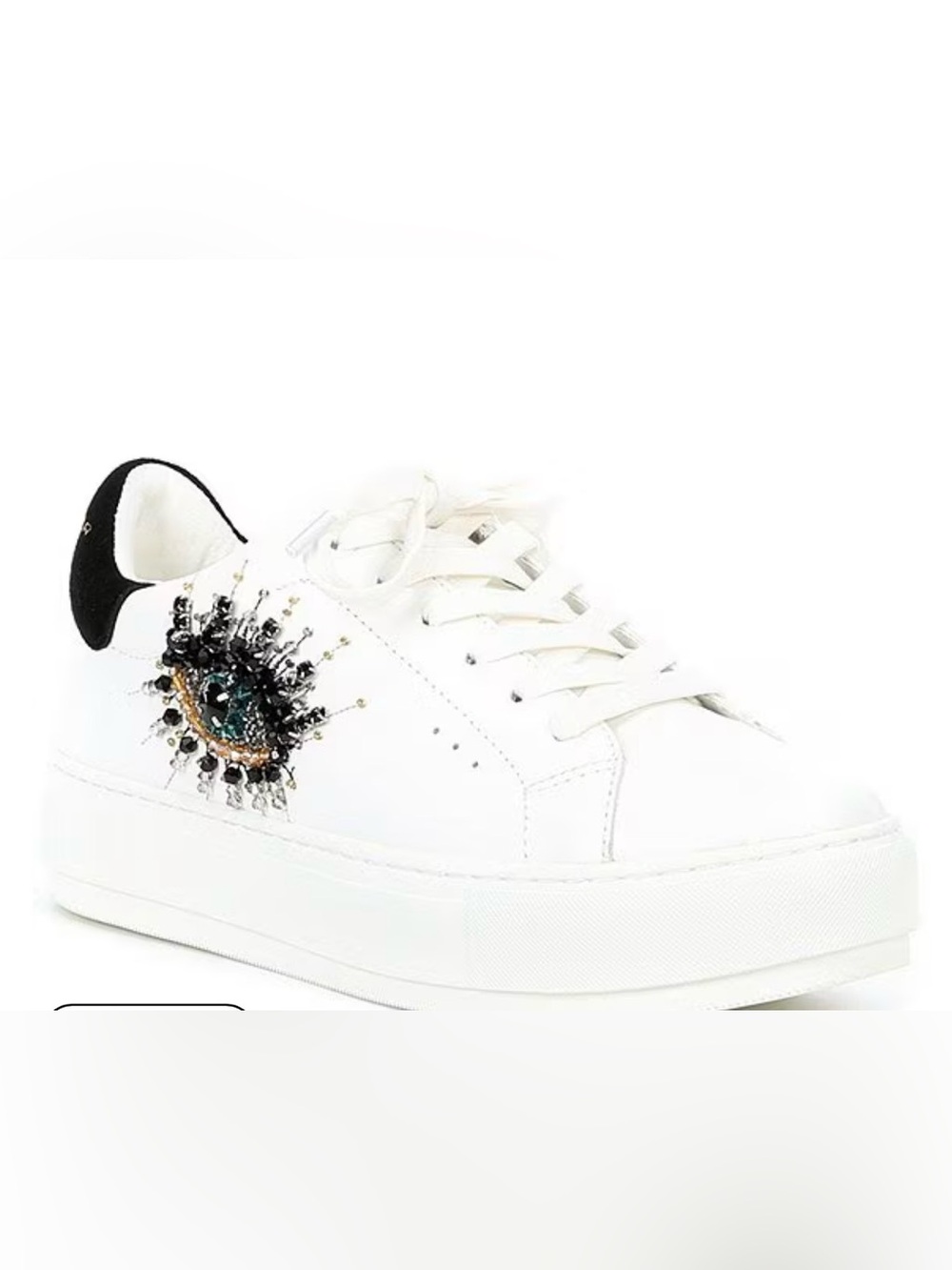 Kurt Geiger Laney Leather Embellished Eye Family Matching Platform Sneakers 36 6